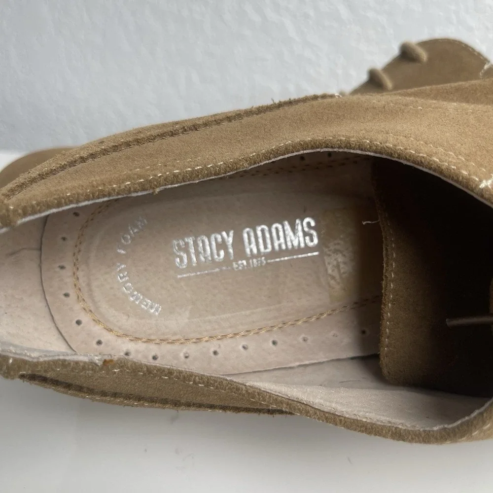 Stacey Adam's Sandstone Suede Leather Oxfords Men's 12M New W/O Tags